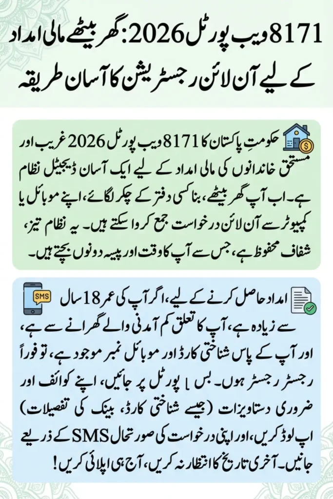 8171 Web Portal 2026 Online Registration Guide for Financial Assistance in Pakistan – Apply Easily from Home