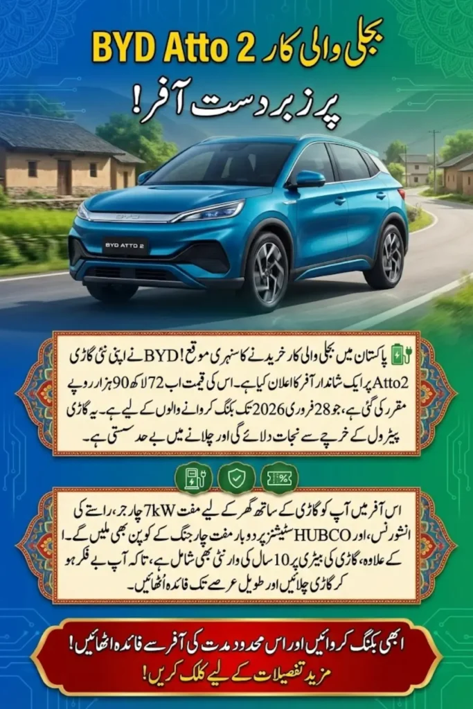 BYD Atto 2 Limited-Time Offer Announced in Pakistan With Added Booking Benefits